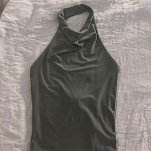 Aritzia Olive Green Halter Top